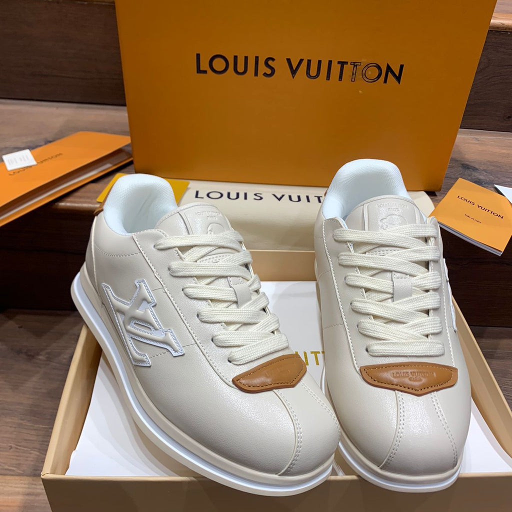 White Louis Vuitton Buttersoft Men’s Sneakers Beige