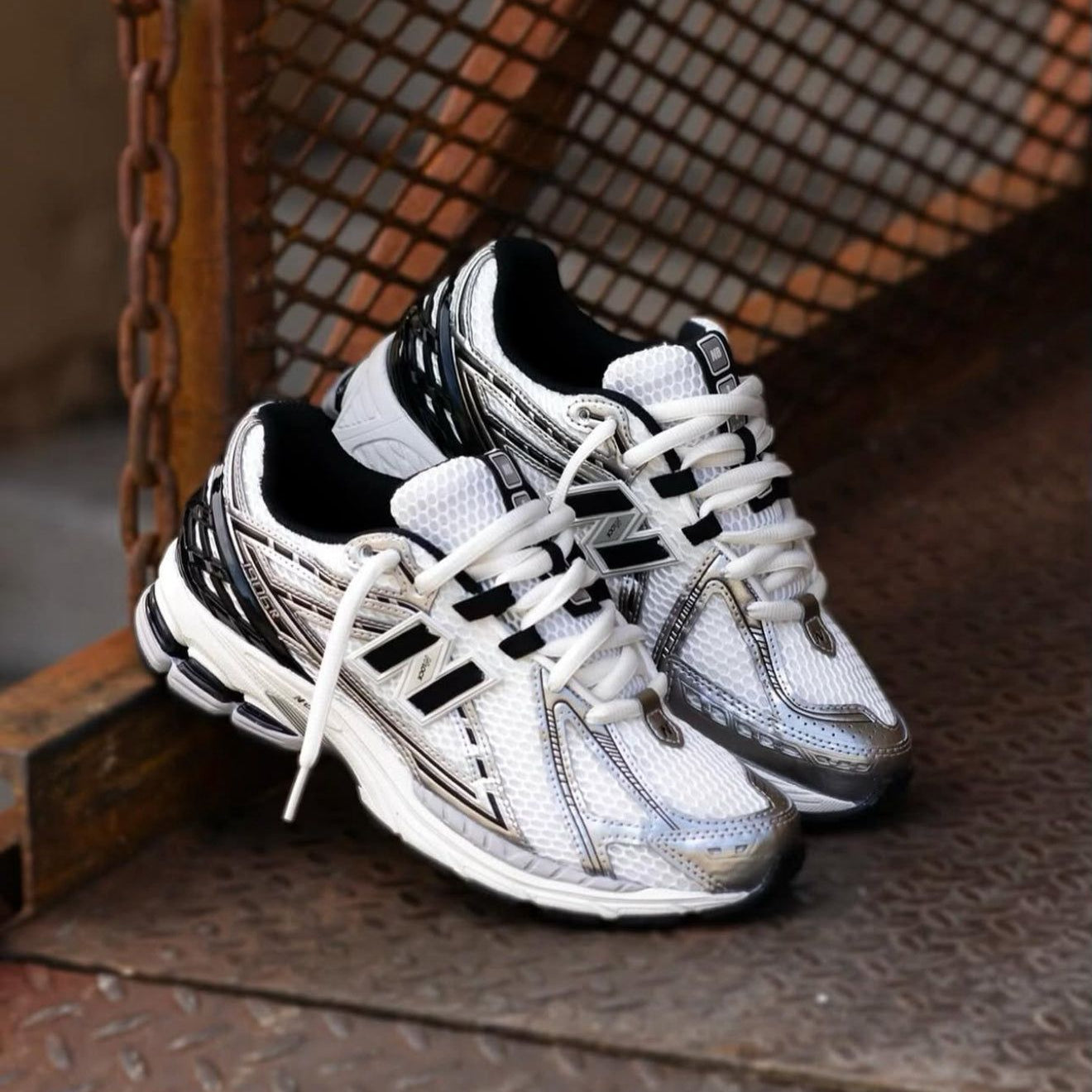 White and Black New Balance 1906R Men’s Sneakers with ACTEVA LITE Cushioning and Mesh Upper