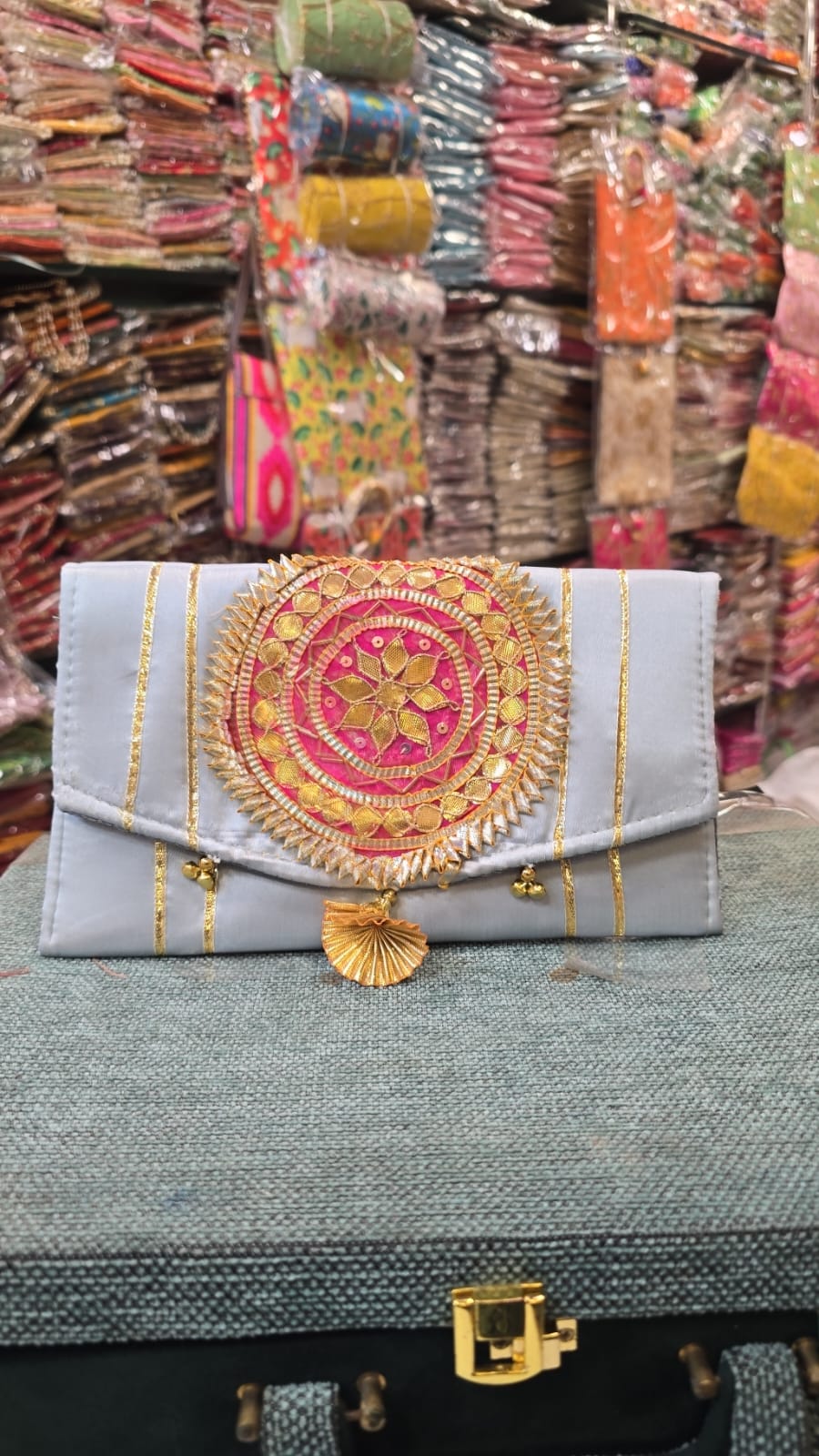 Embroidered Fabric Shagun Envelope – Elegant Gifting Accessory for Special Occasions - Set of 10
