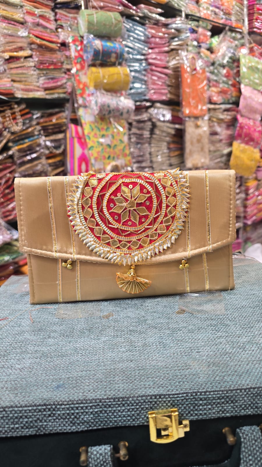 Embroidered Fabric Shagun Envelope – Elegant Gifting Accessory for Special Occasions - Set of 10