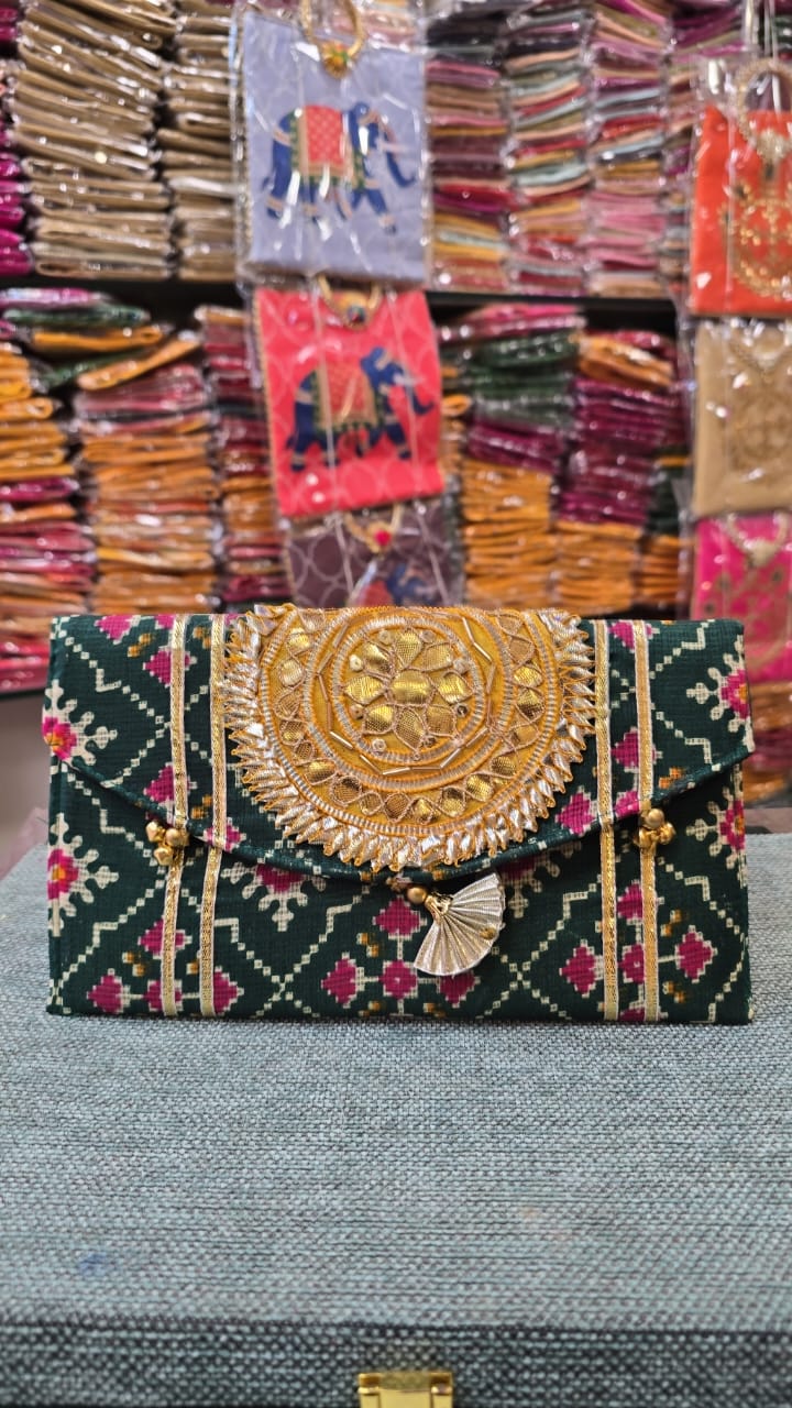 Embroidered Fabric Shagun Envelope – Elegant Gifting Accessory for Special Occasions - Set of 10