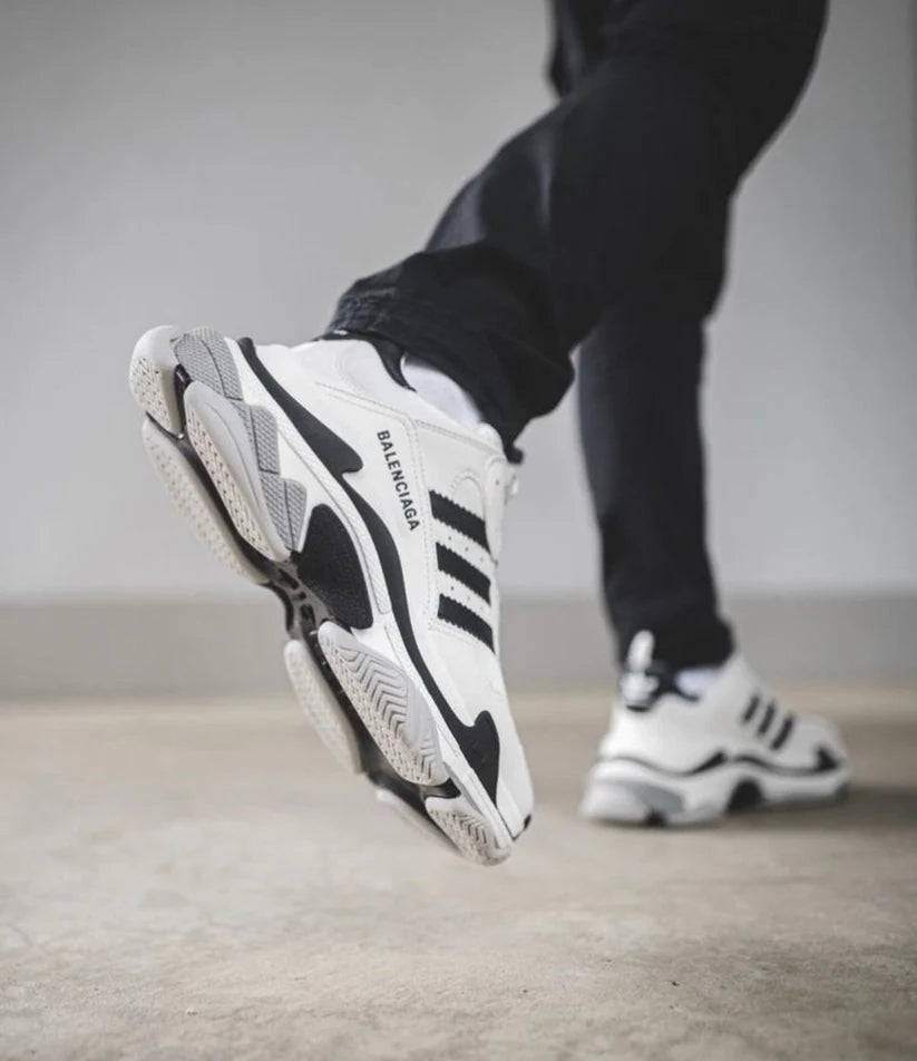White Balenciaga x adidas Triple S  Men’s Sneakers