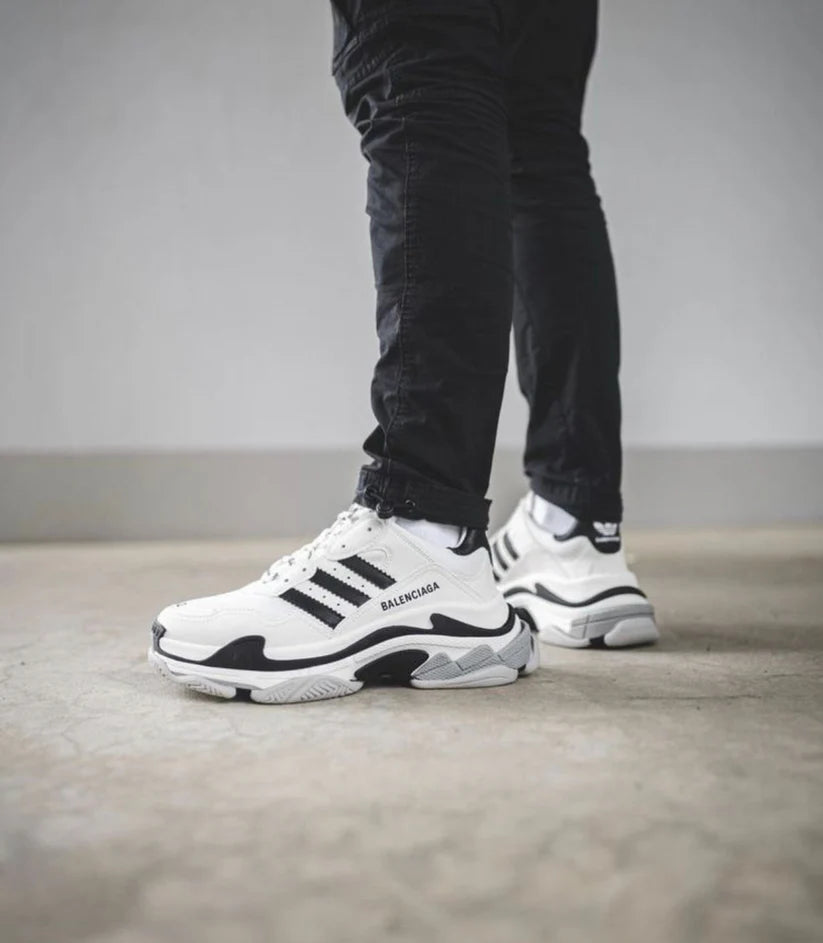White Balenciaga x adidas Triple S  Men’s Sneakers