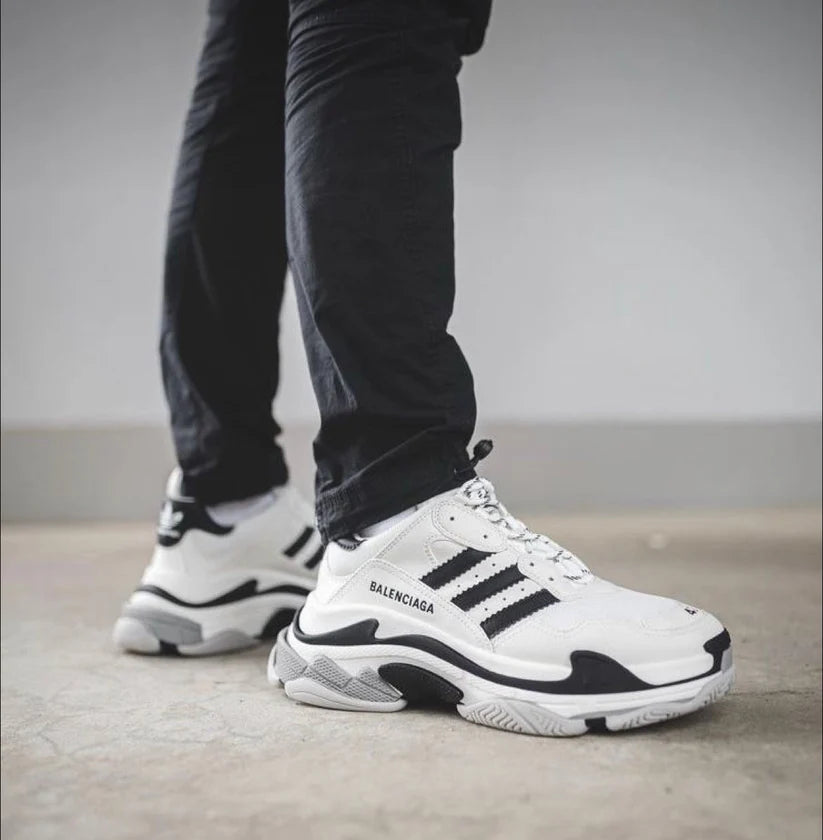 White Balenciaga x adidas Triple S  Men’s Sneakers