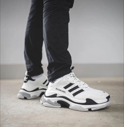 White Balenciaga x adidas Triple S  Men’s Sneakers