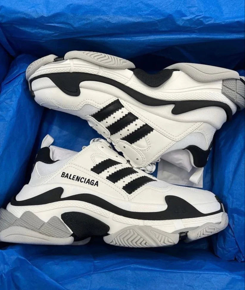 White Balenciaga x adidas Triple S  Men’s Sneakers