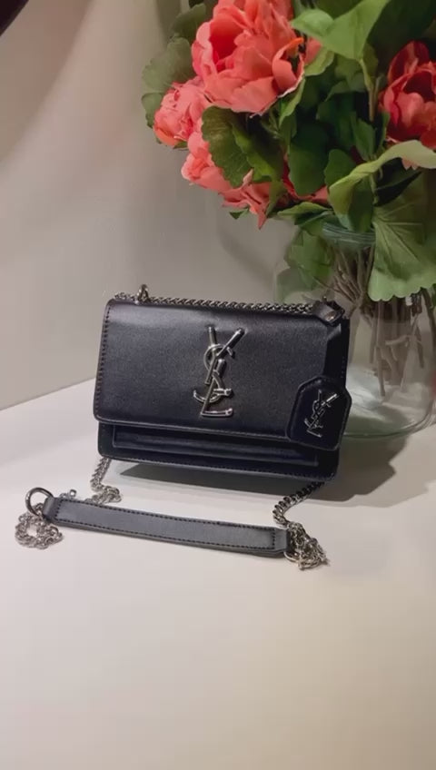 YSL Sunset Shoulder Bag – Black Edition