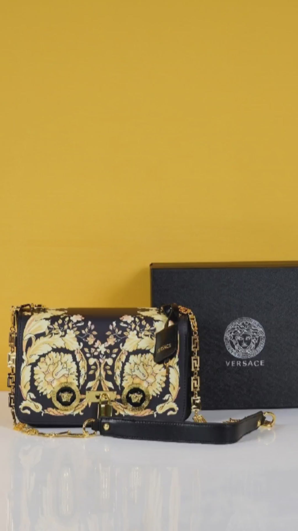Versace Medusa Shoulder Bag with Original Box | Premium Quality Leather Shoulder Bag | Store Article Luxury Designer Bag