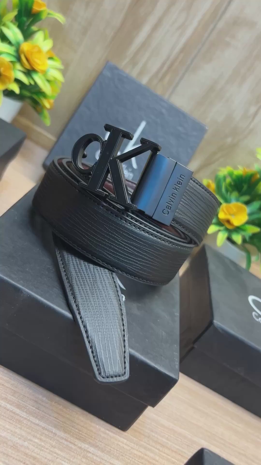 Calvin Klein Premium Quality Matte Buckle Belt