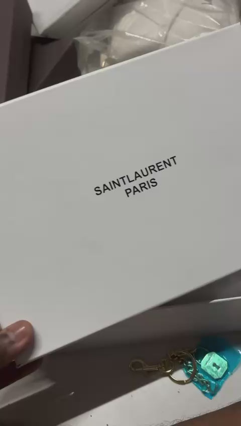 YSL Croc-Embossed Leather Sling Bag