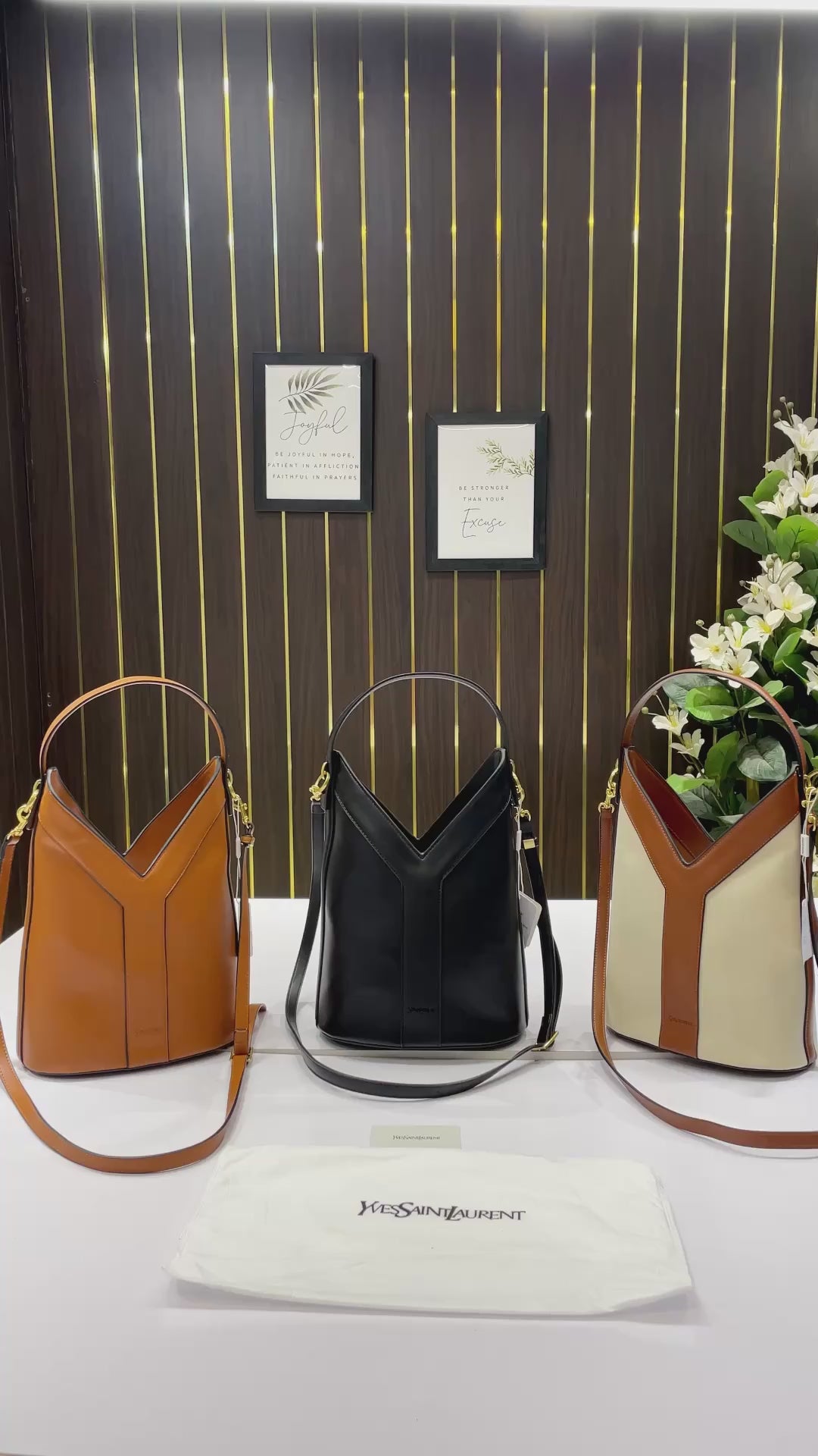 YSL Y Top Handle Bucket Bag 