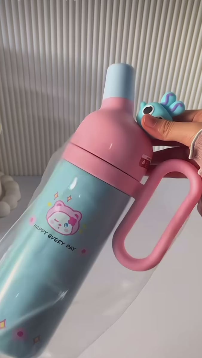 Cute Kawaii 800ml Tumbler – Stainless Steel Double-Walled Insulated Cup