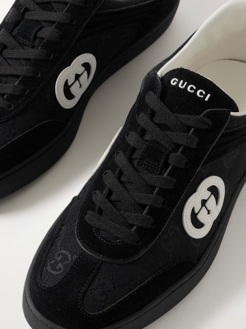 Black Gucci G75 Suede Men Sneakers